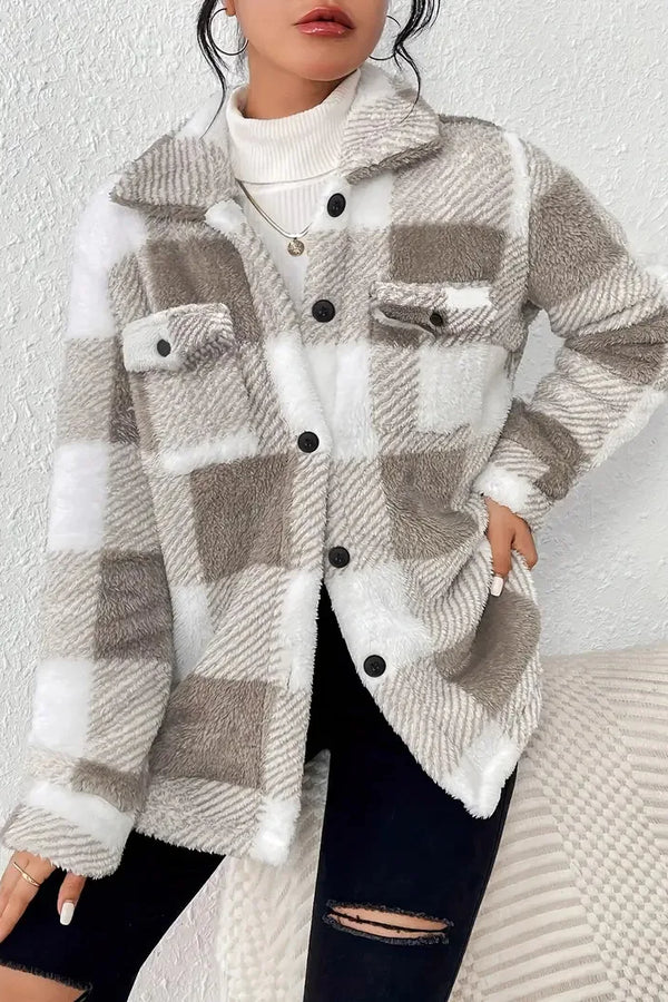 Martin | Veste Polaire à Carreaux Élégante