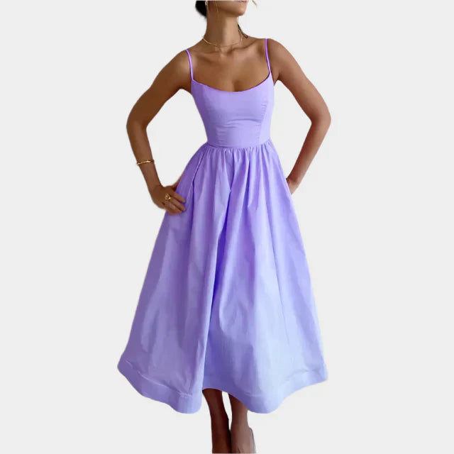 Robe avec ligne large et satin doux