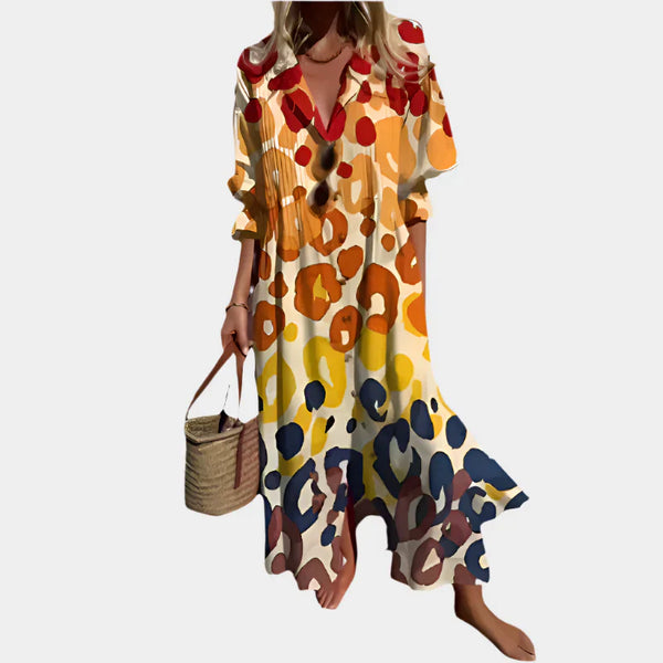 Robe bohème aérienne avec manches bouffantes