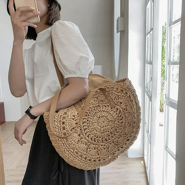 Hannah™ - Sac à main multifonctionnel en paille