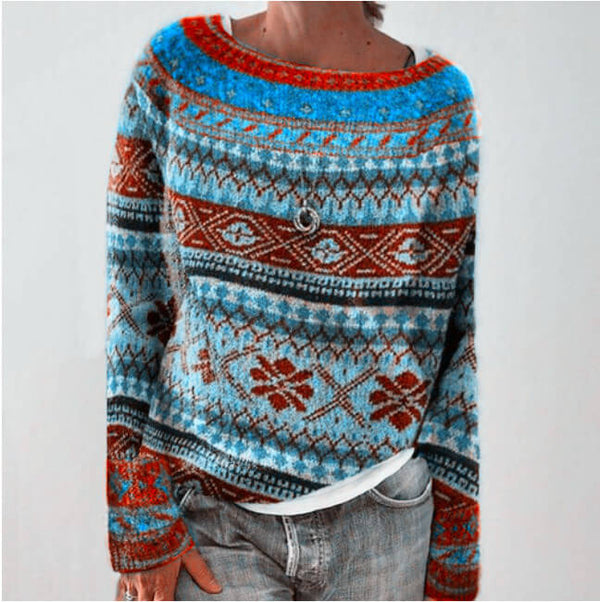Soley - Pull multicolore à col roulé