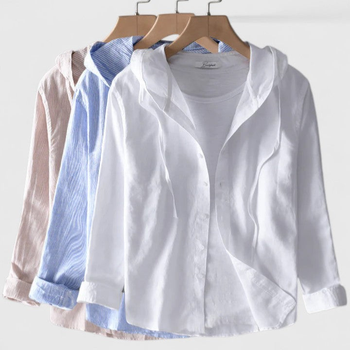 Demi | Blouse élégante à capuche