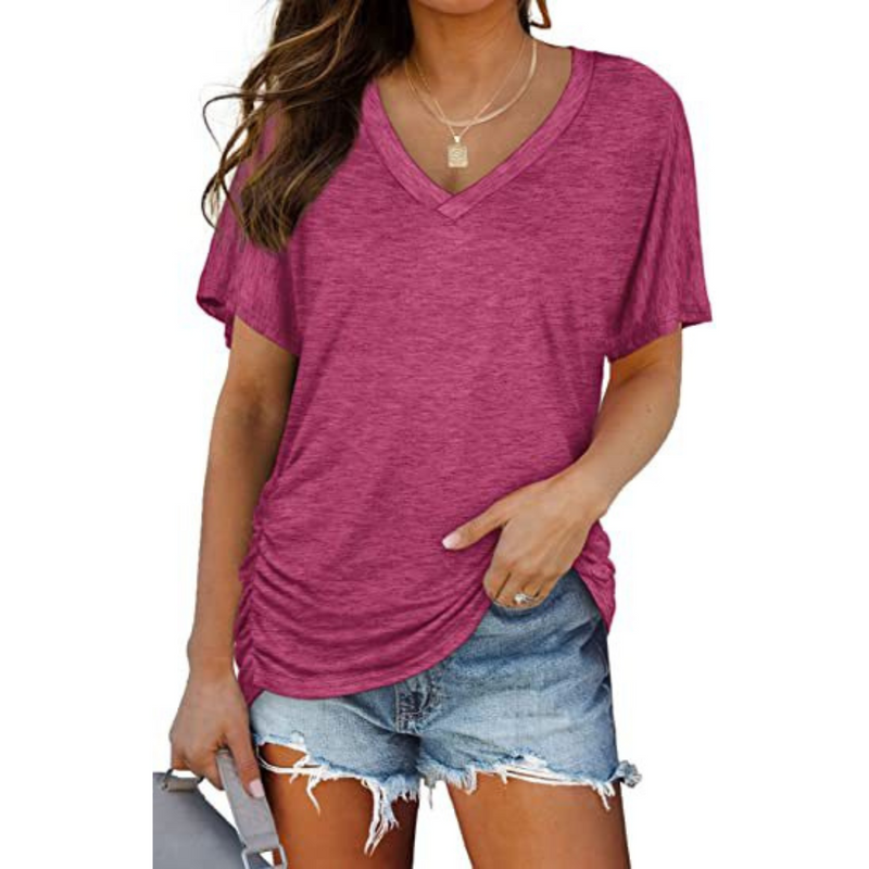 Carly | Chemise classique ample à col en V