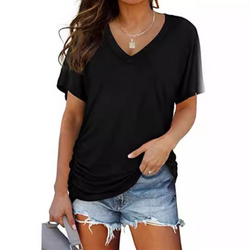 Carly | Chemise classique ample à col en V