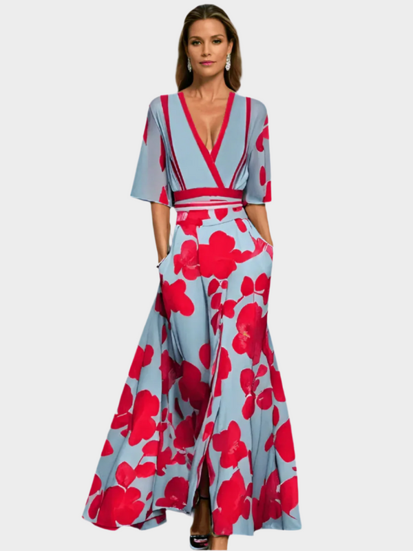 Robe rayée décontractée avec poches