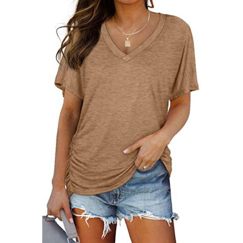 Carly | Chemise classique ample à col en V