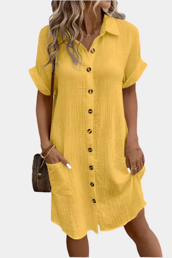 Robe en coton et lin pour femmes