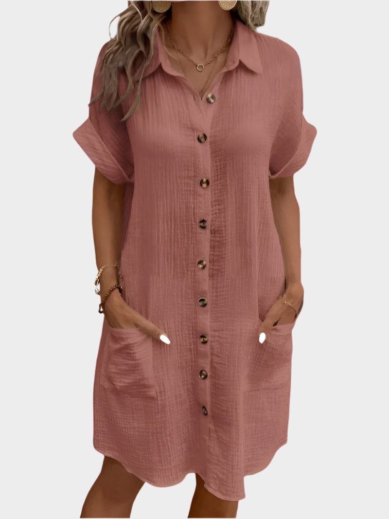 Robe en coton et lin pour femmes