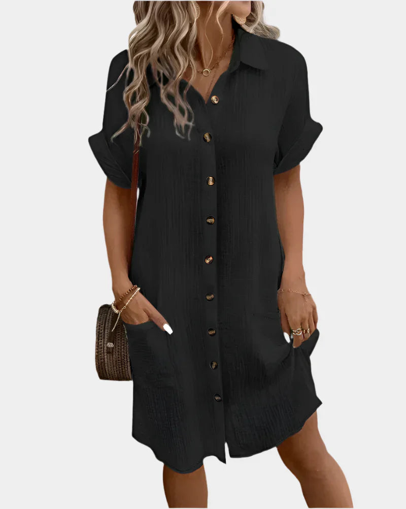 Robe en coton et lin pour femmes