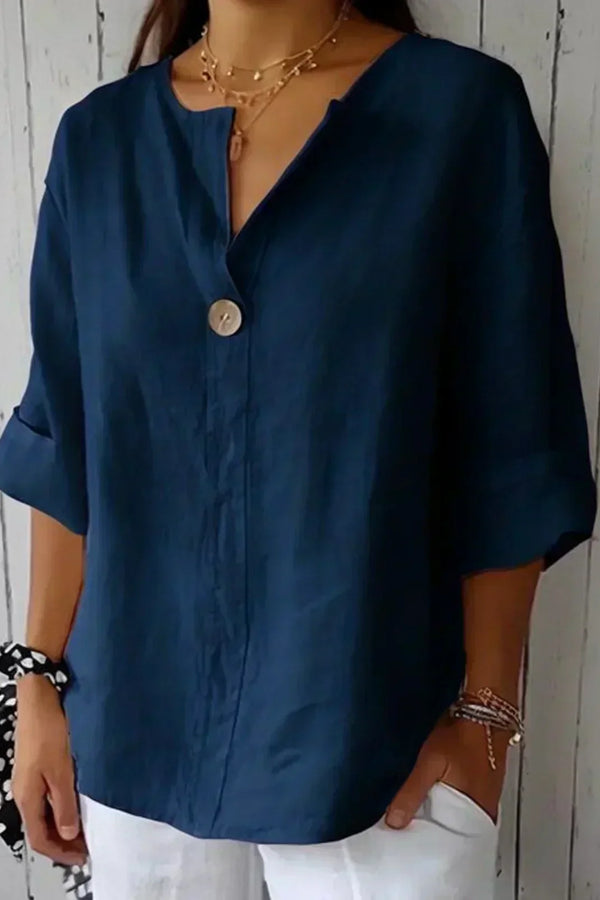 Aubri | Blouse décontractée à col en V