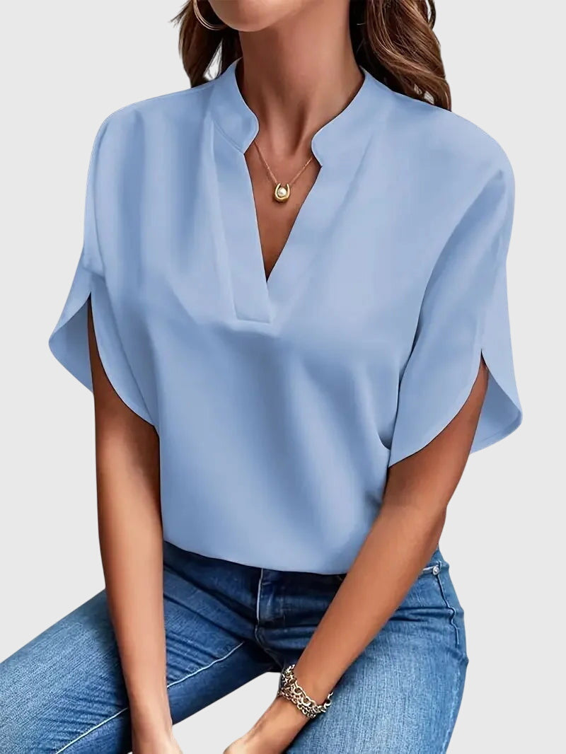 Beatrix™ | Chemise douce et élégante à col en V