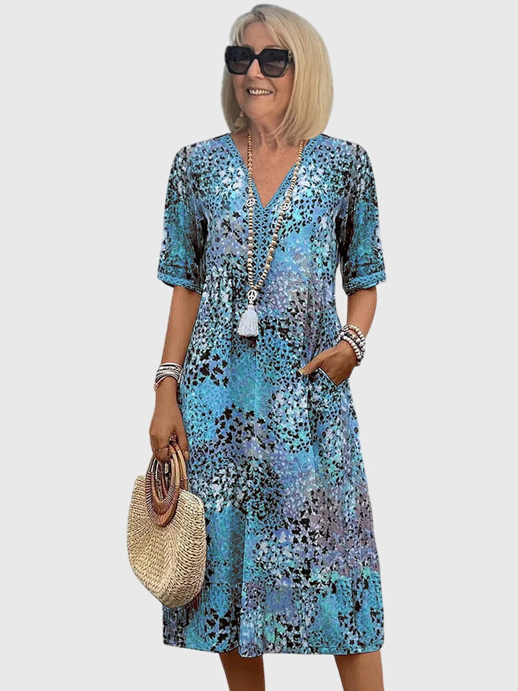 Yvonna™ | Robe midi florale élégante