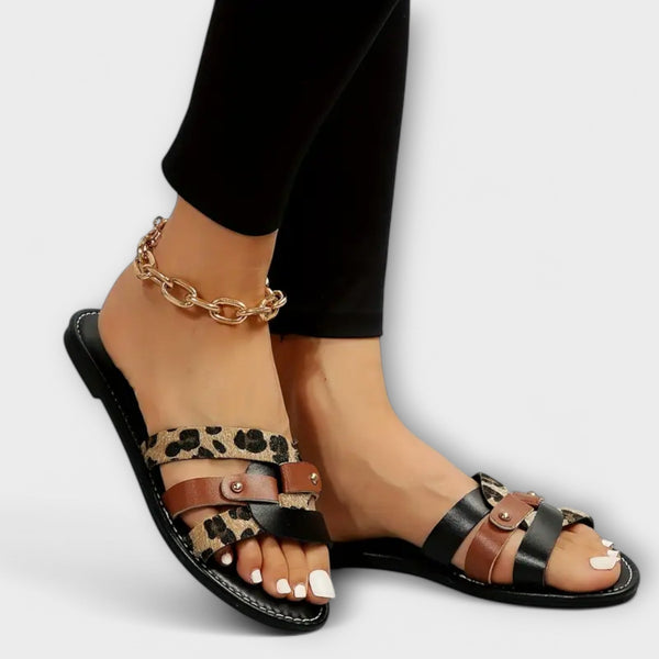 Sandales élégantes à motif croisé