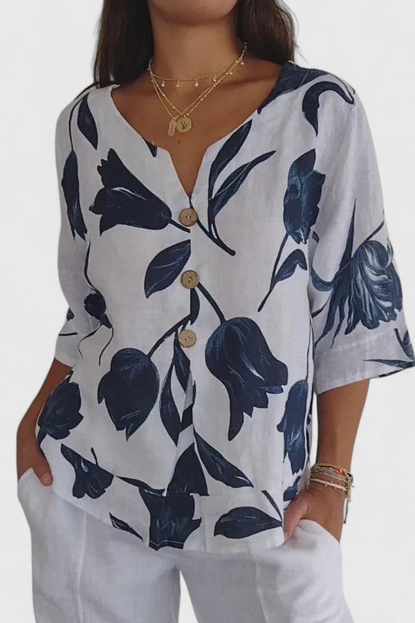 Laura | Blouse confortable à col en V