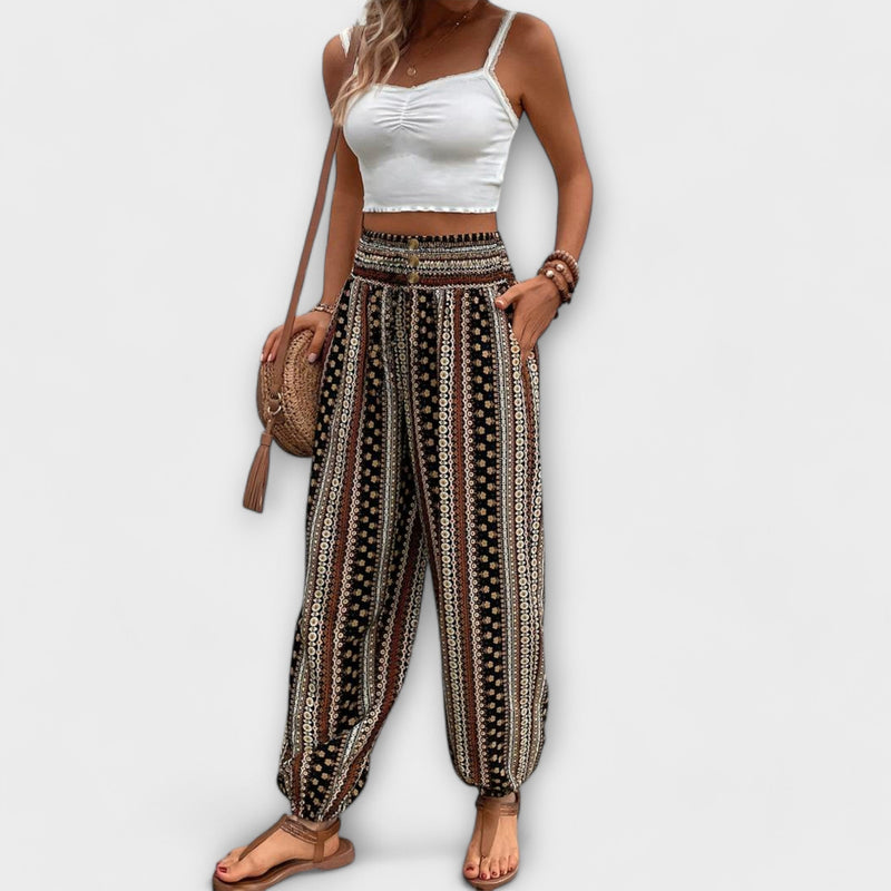 Pantalon avec design ethnographique