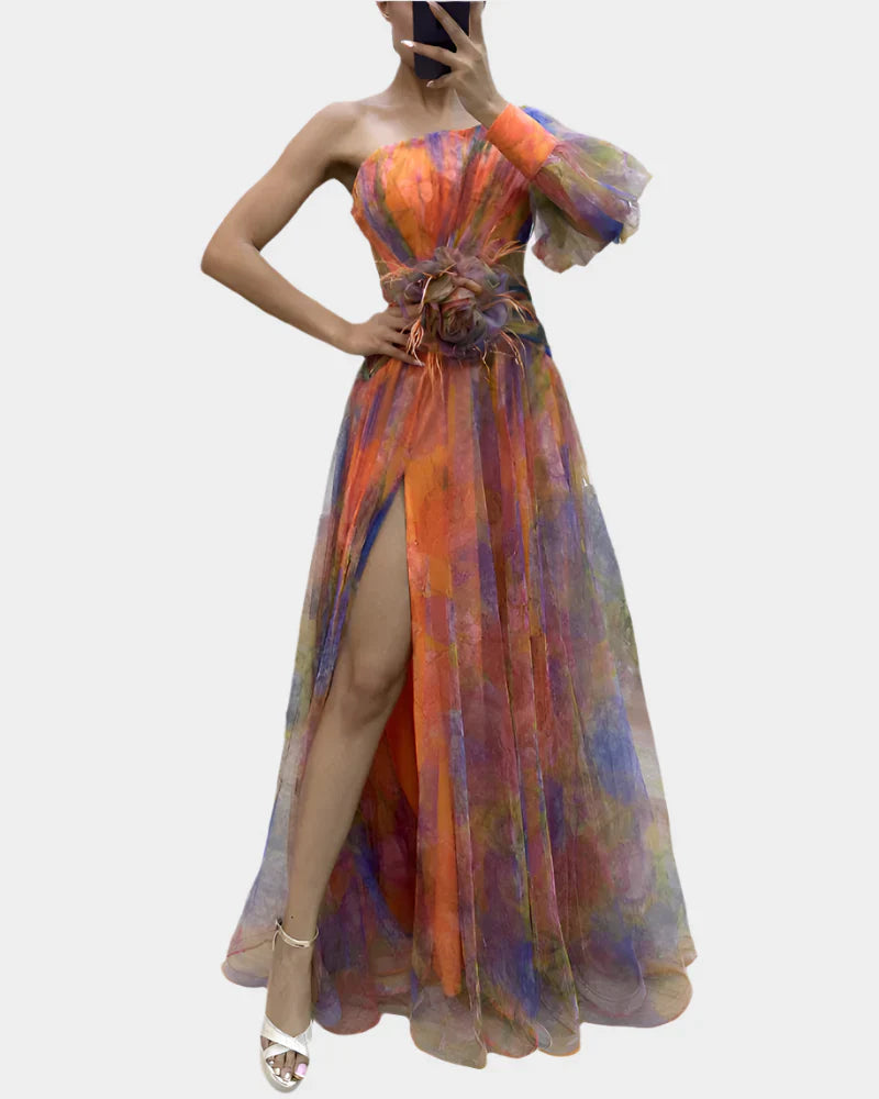 Robe romantique avec ouverture