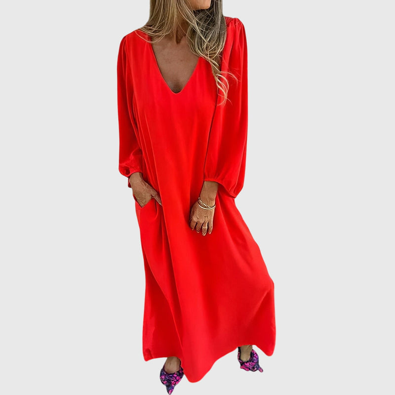 Carol™ - Robe longue bohème avec poches