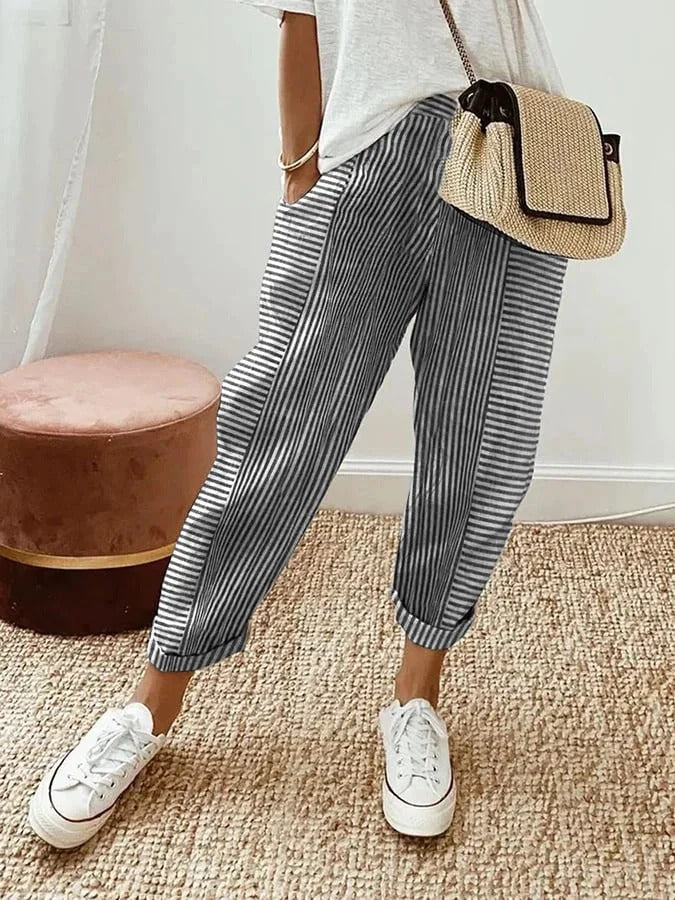 Donna™ - Pantalon rayé