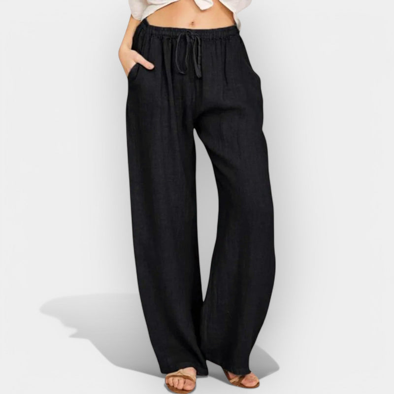 Pantalon en lin aéré