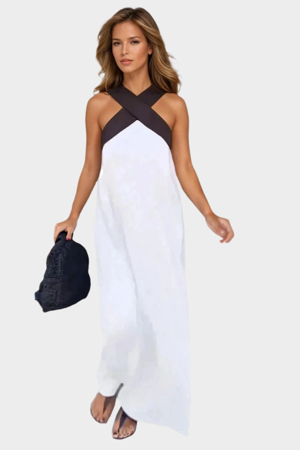 Robe élégante avec encolure dégagée