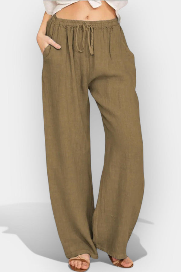 Pantalon en lin aéré