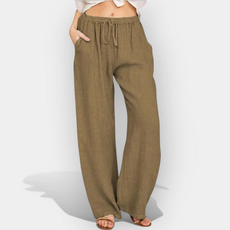 Pantalon en lin aéré