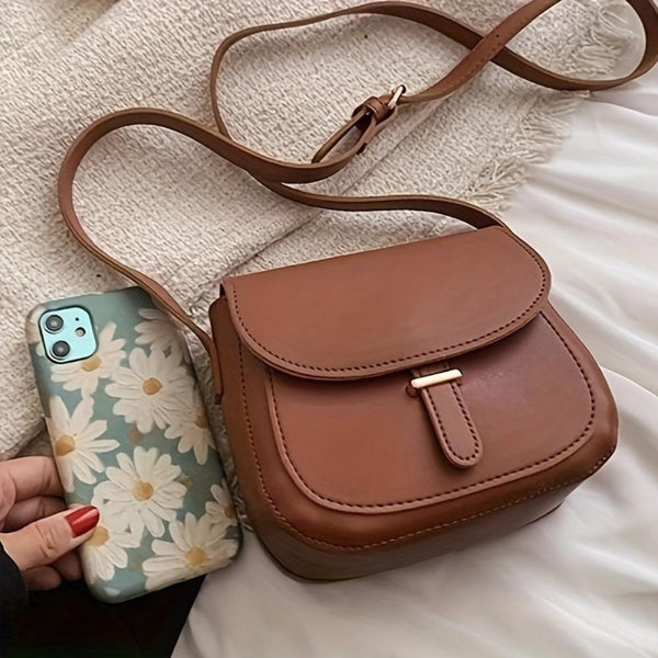 Aria™ Retro Grace | Sac bandoulière élégant en cuir selle