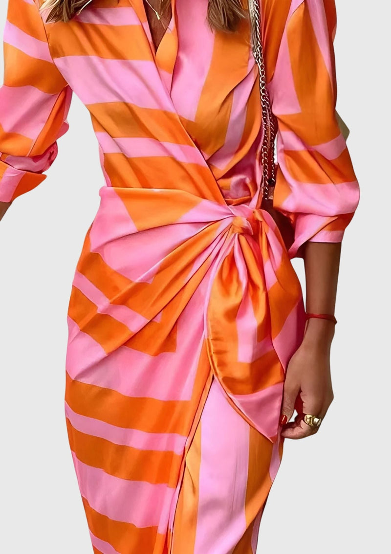 Everly™ | Robe portefeuille élégante avec imprimé
