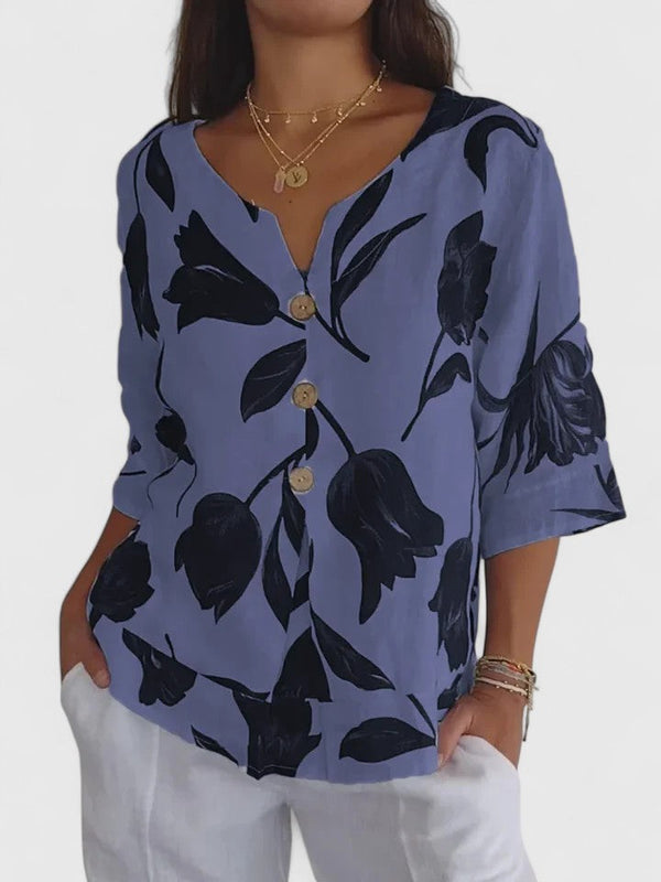 Laura | Blouse confortable à col en V