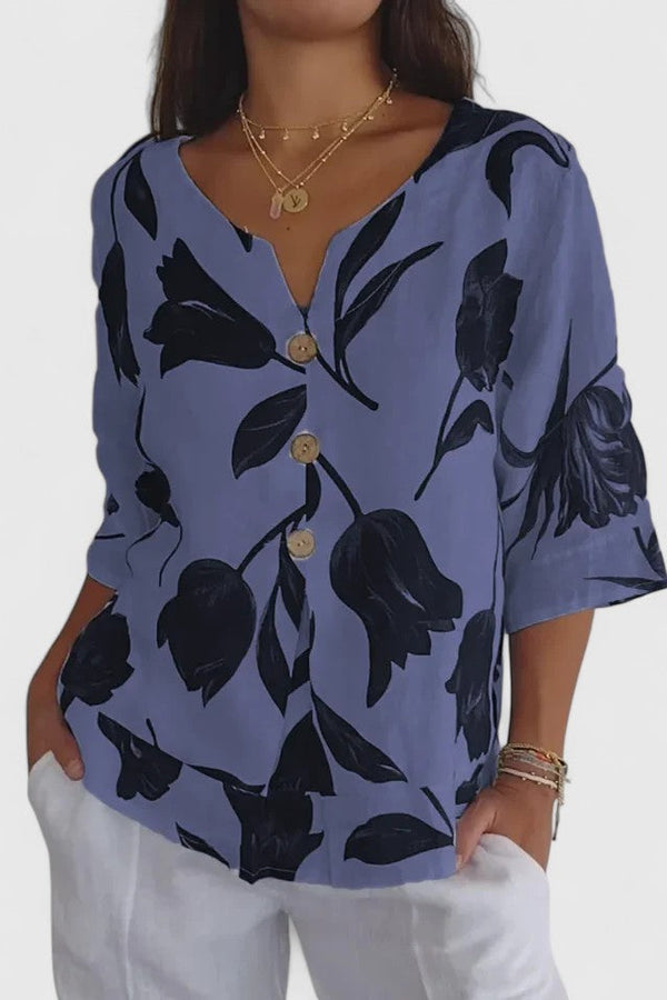 Laura | Blouse confortable à col en V