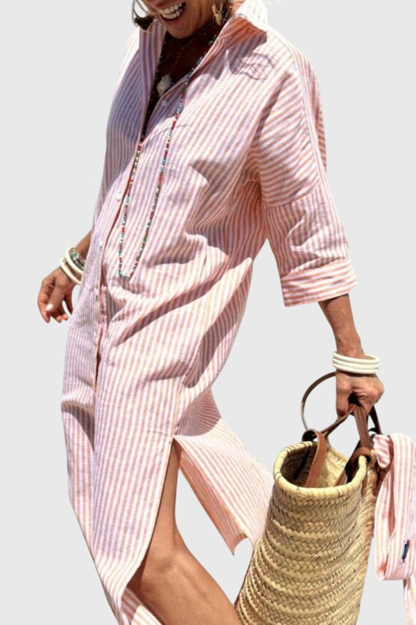 Ellen™ | Robe rayée classique