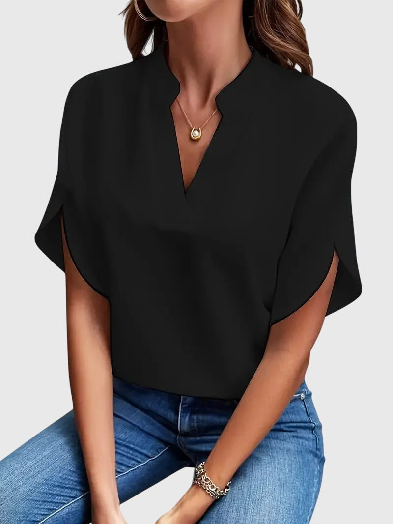 Beatrix™ | Chemise douce et élégante à col en V