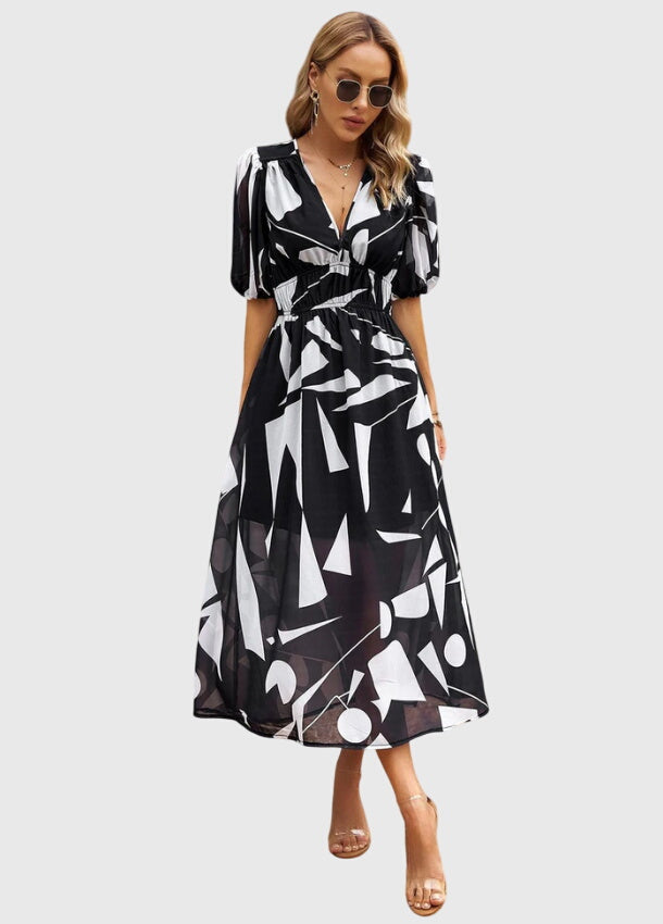 Merlin™ | Robe midi florale flatteuse
