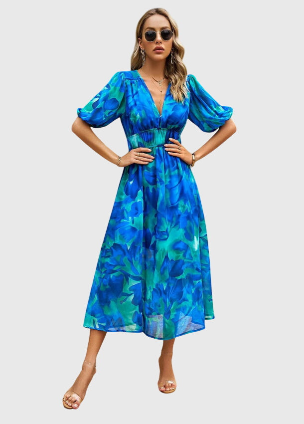 Merlin™ | Robe midi florale flatteuse