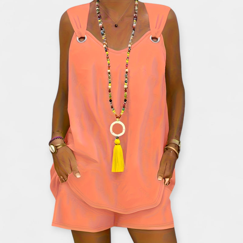 Ensemble blouse sans manches et short