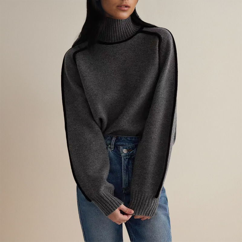 Malia | Pull à col roulé couture