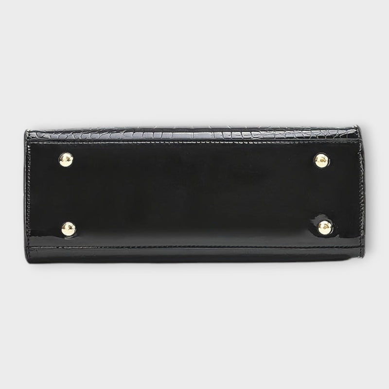 Olivia - Sac à main brillant à motif crocodile