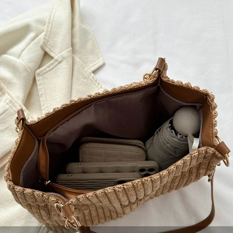 Layla™ - Sac fourre-tout élégant en velours côtelé