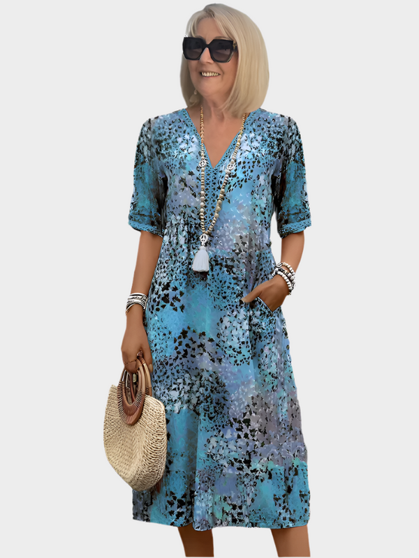 Robe midi vibrante avec poches