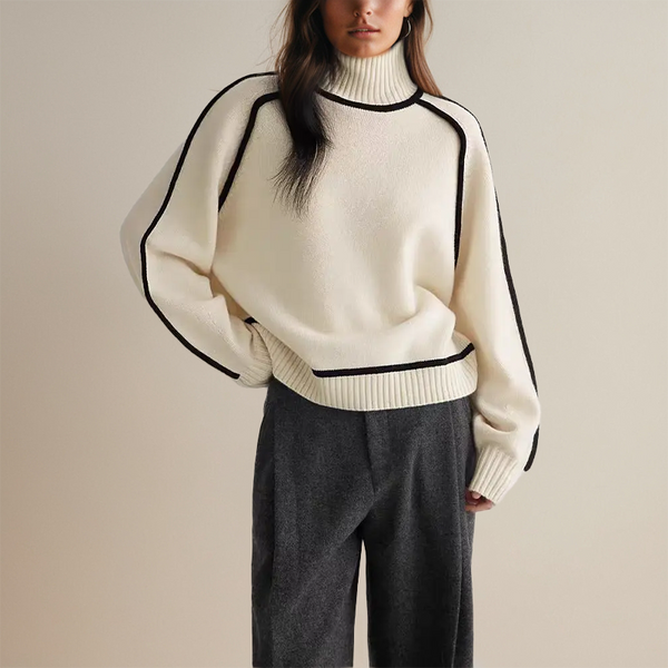 Malia | Pull à col roulé couture