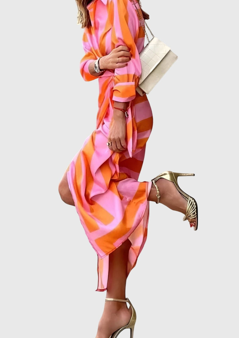 Everly™ | Robe portefeuille élégante avec imprimé