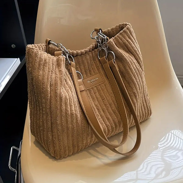 Layla™ - Sac fourre-tout élégant en velours côtelé