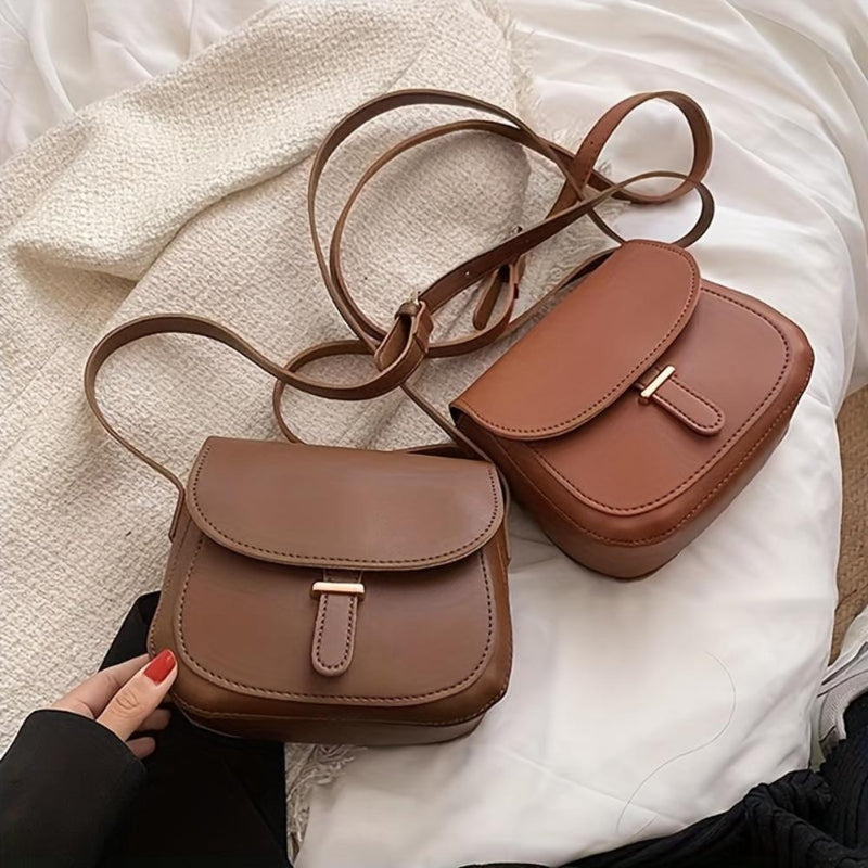 Aria™ Retro Grace | Sac bandoulière élégant en cuir selle