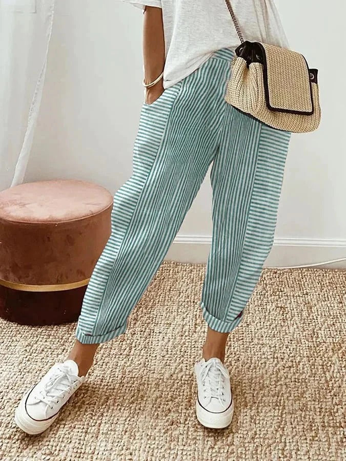 Donna™ - Pantalon rayé