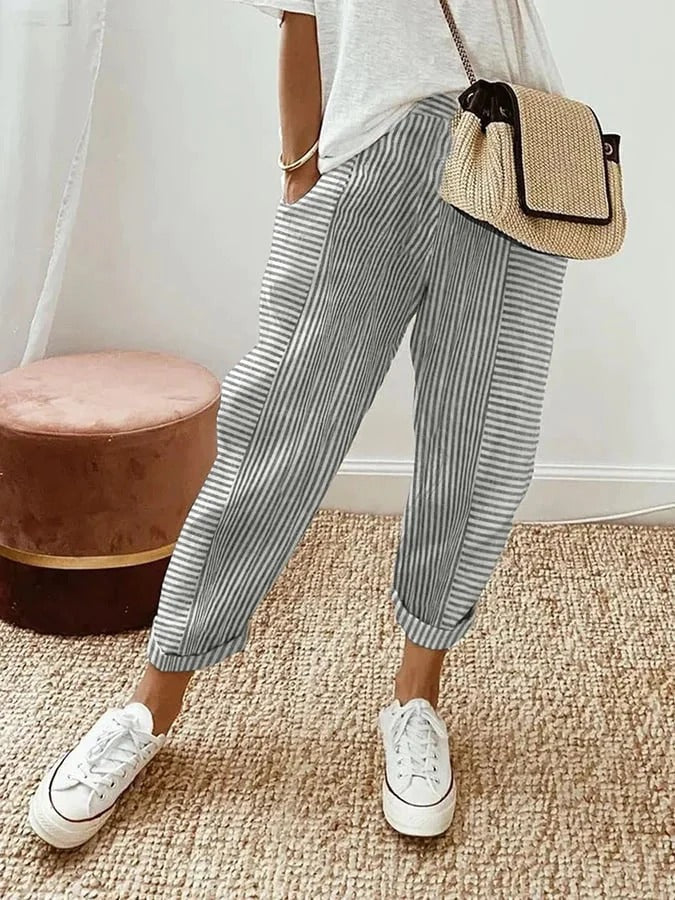 Donna™ - Pantalon rayé