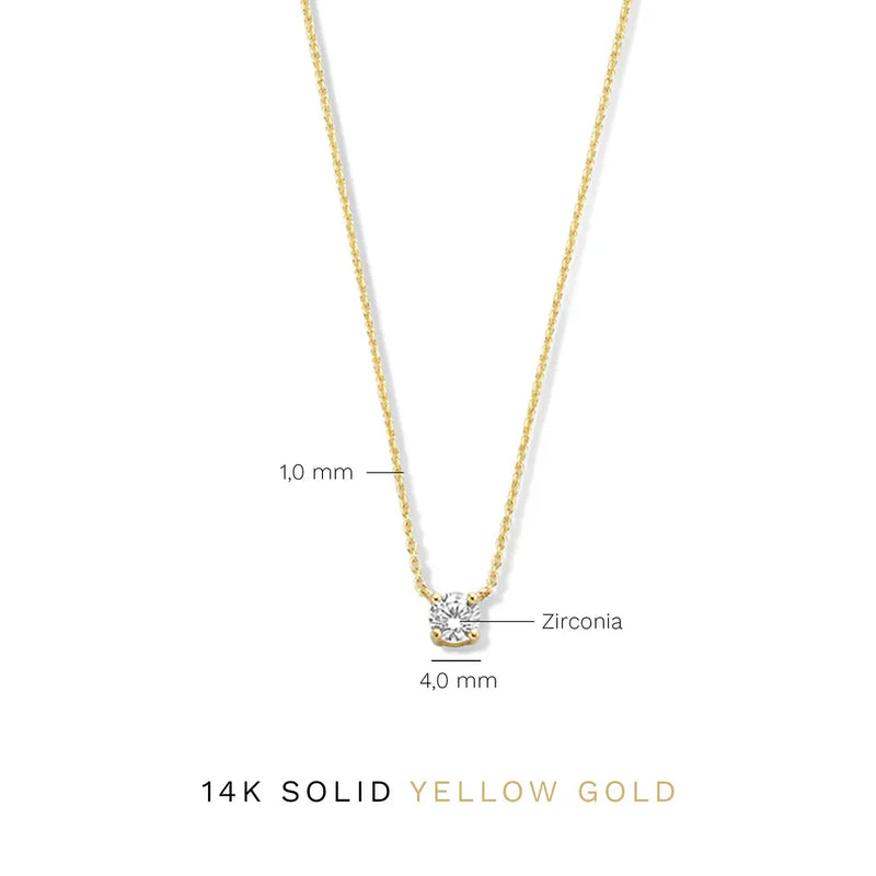 Collier pierre Moissanite Cléa | Or