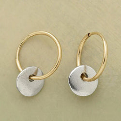 Créoles plaquées or exquis et boucles d'oreilles plaquées argent | Or mélangé
