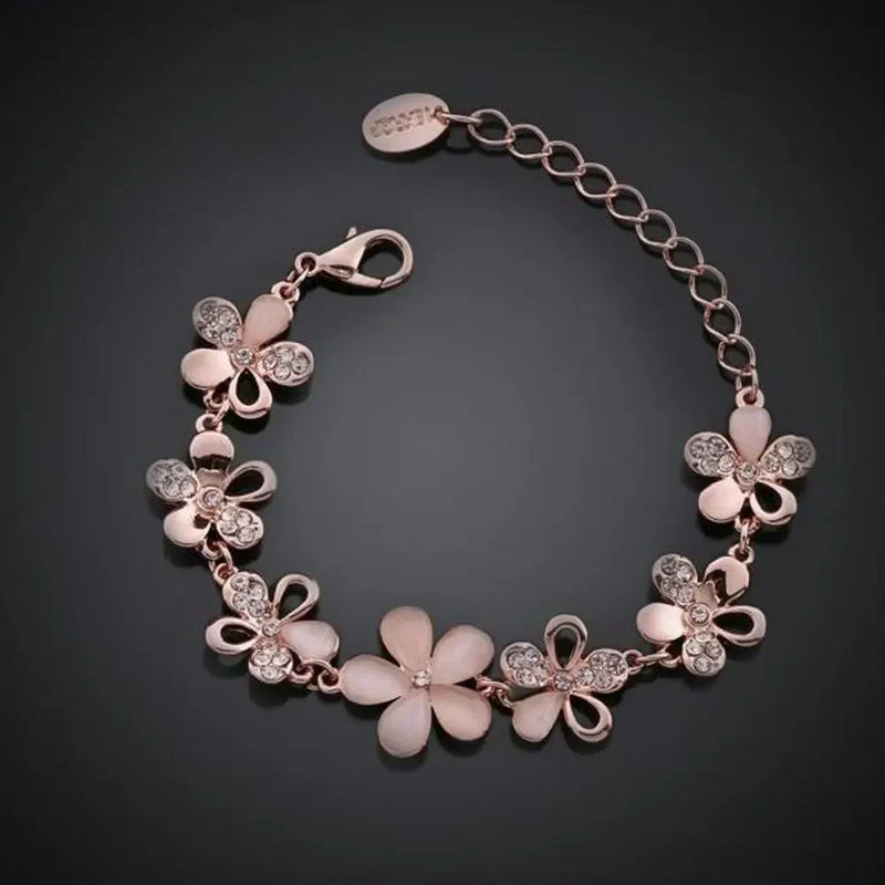 Bracelet Fleur Rose Antique | Or Rose