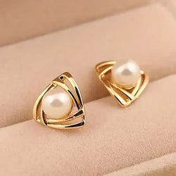 Boucles d'oreilles exquises en perles et or | Or