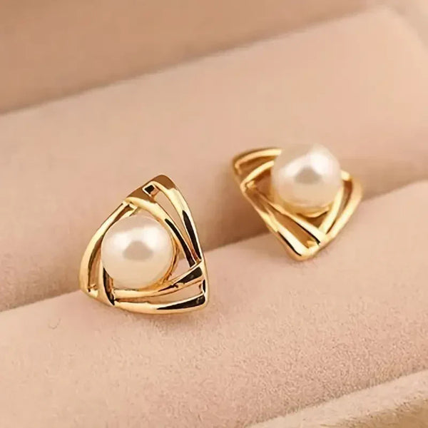 Boucles d'oreilles exquises en perles et or | Or